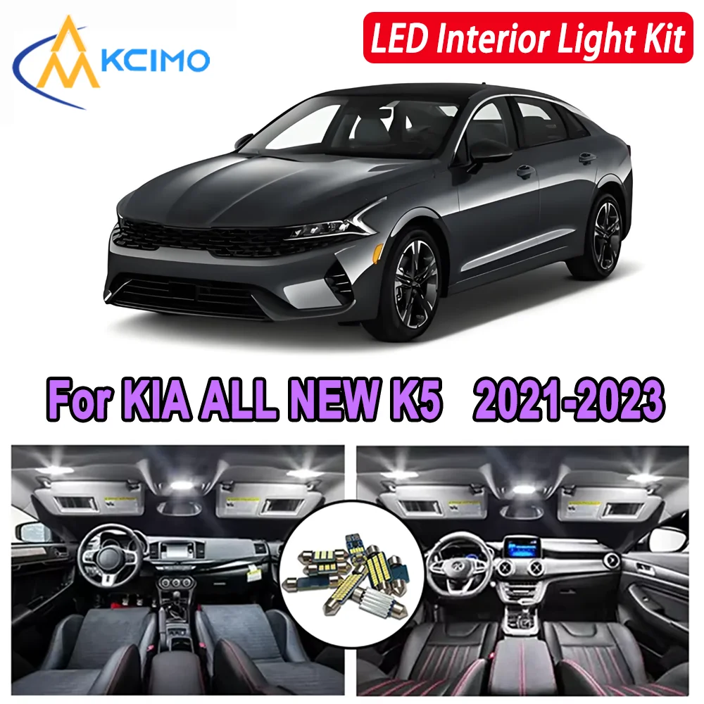 

Kcimo LED For KIA ALL NEW K5 (2021-2023) Premium Bright LED Interior Dome Map Trunk Light Kit Car Led Lamps New Car LED Lights
