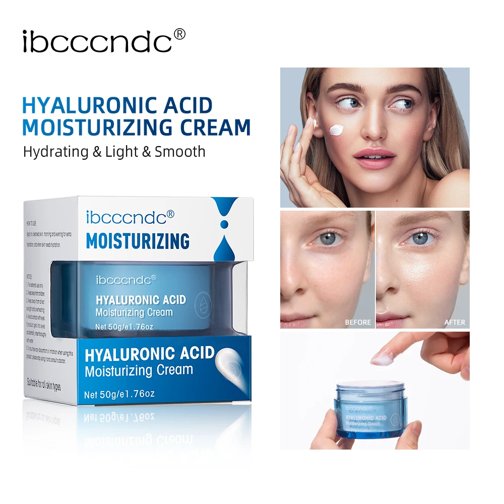 

Hyaluronic Acid Moisturizing Cream Long Lasting Moisturizing Whitening Cream Wrinkles Gel Texture Deep Hydrate Firming Skin Care