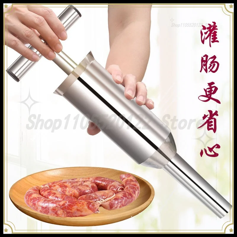 304 Stainless Steel Sausage Filling Machine Manual Household Sausage Enema Machine Make Sausage Tools
