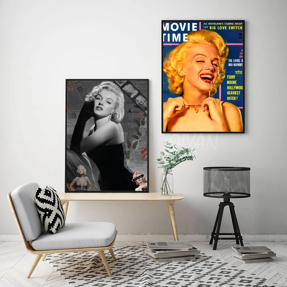 Marilyn Monroe 50s Movie Star Poster Wall Art Home Decor Room Decor Digital Painting Living Room Restaurant Kitchen Art