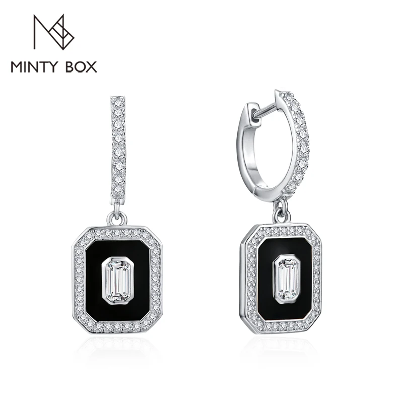 

MINTYBOX D Color Au585 Moissanite Earrings for Women Solid 18k 14k 10k Gold Drop Stud Earrings Luxurly Anniversary Fine Jewelry