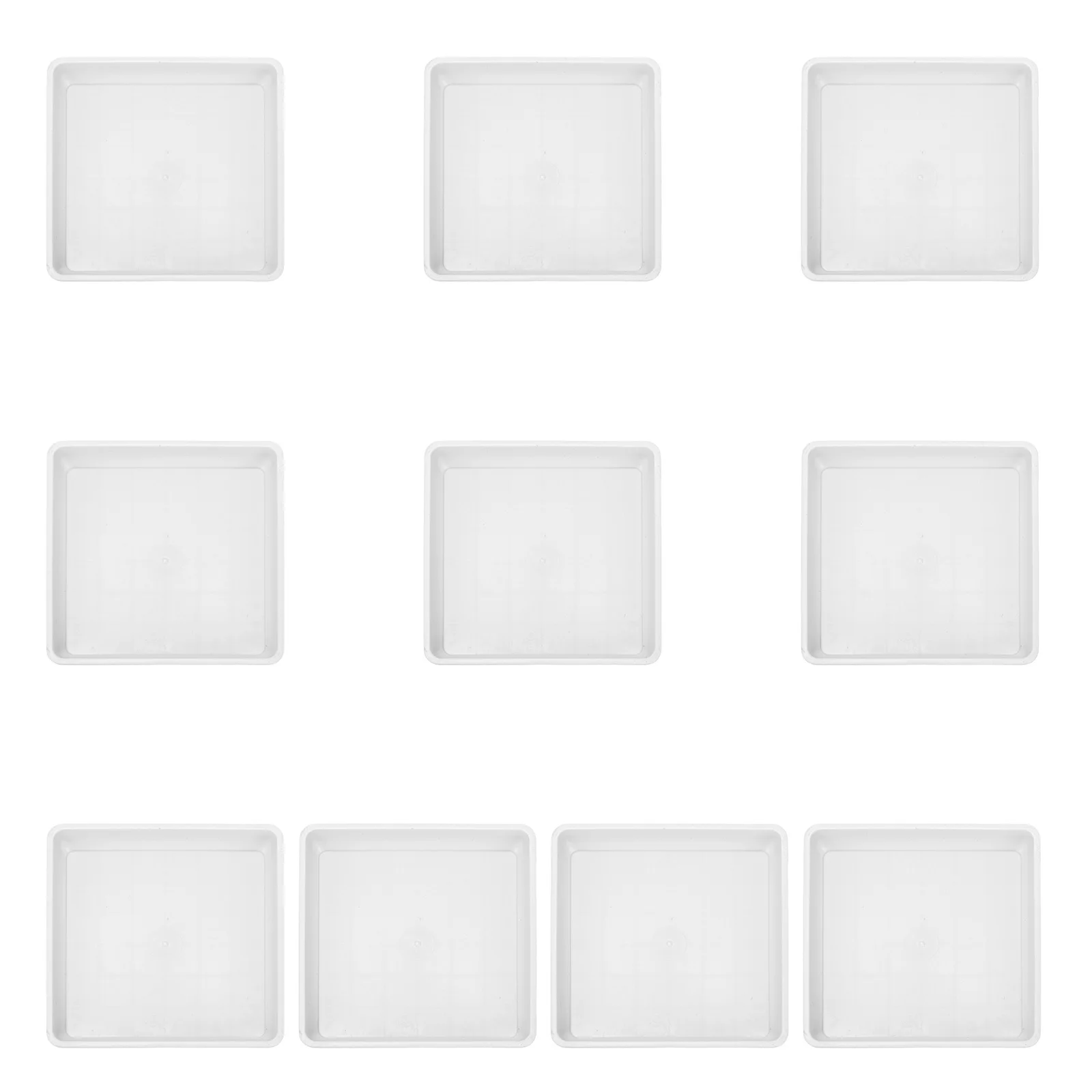 

10pcs Square Plant Trays 10 Pack Durable Flowerpot Base For Balcony Garden Supplies Water Tray Potted Plant Plates