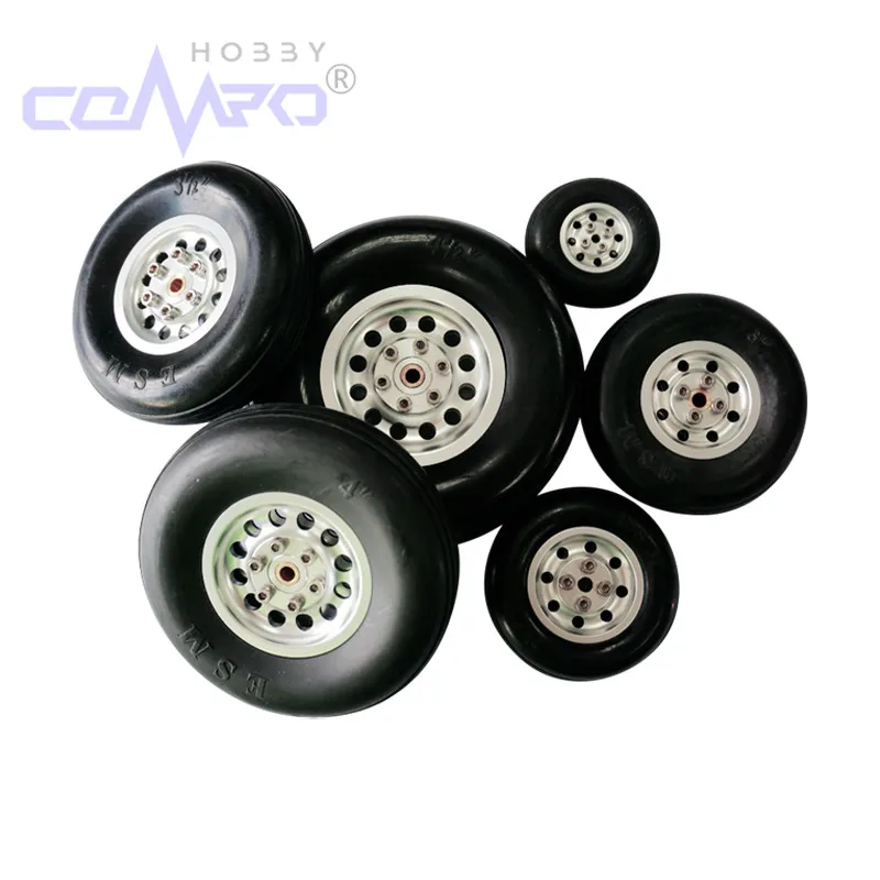 1 Pc moyeu en aluminium roue en caoutchouc roues de train d'atterrissage pneus pour aile fixe RC avion modèle avion accessoires de remplacement