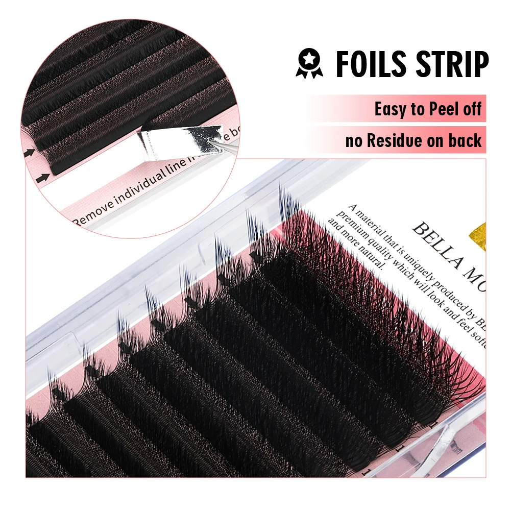 10PCS BrownYY/3DW/4DW/5DW Lashes 0.07 D 814MM Brown fashion Lashes Soft Premade Volume Fans Lashes