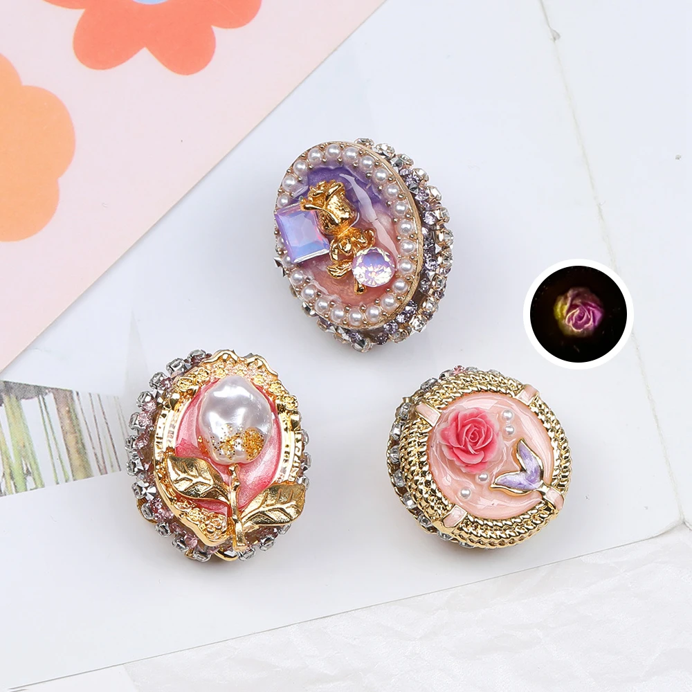 

Cordial Design 10Pcs 26*30MM Fancy Bead/Hand Made/Jewelry Findings & Components/Rhinestone Effect/Flower Shape/DIY Beads #17818