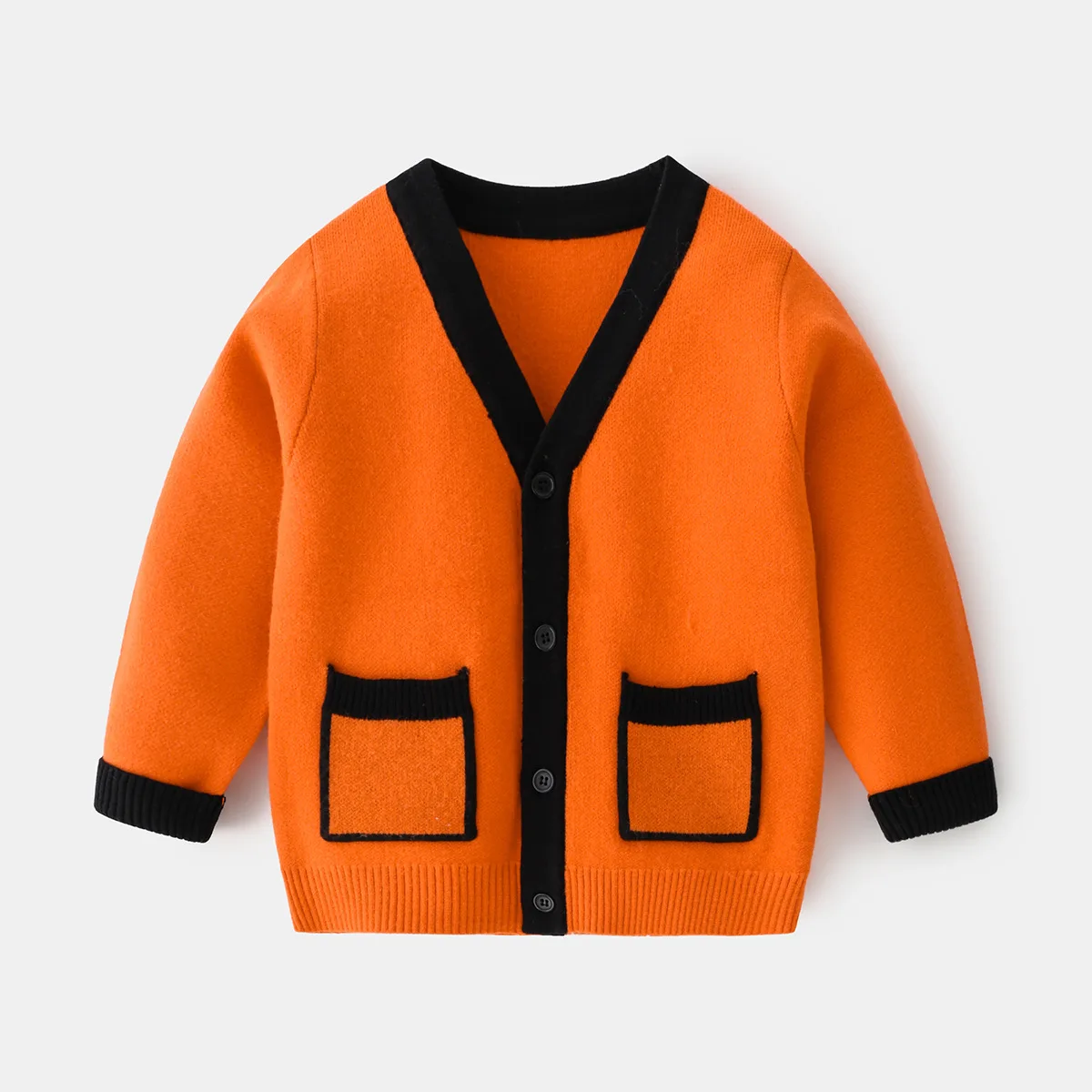 New 2023 Kids Boys Autumn Winter Cardigans Sweater Fashion Cartoon V-neck Knitted Jumper Sweaters Tops Children Cardigans