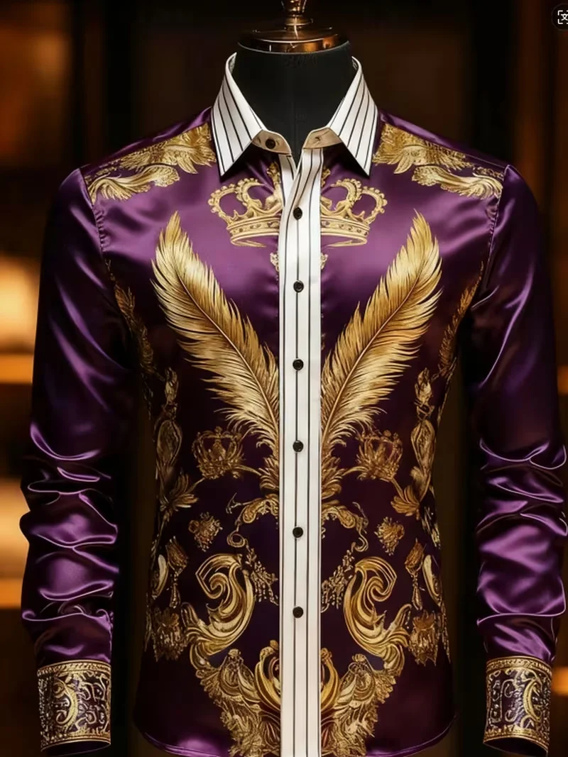 

Новая мужская рубашка с 3D-принтом и ключом с узором белой розы, качественная повседневная рубашка с длинными рукавами и лацканами.