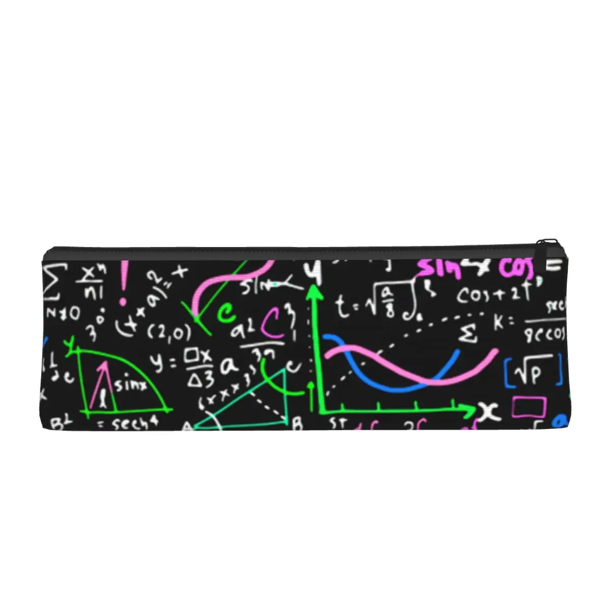 Math Linear Triangle Pencil Case Mathematics Education For Teens Simple Pencil Box University Zipper Pen Bags