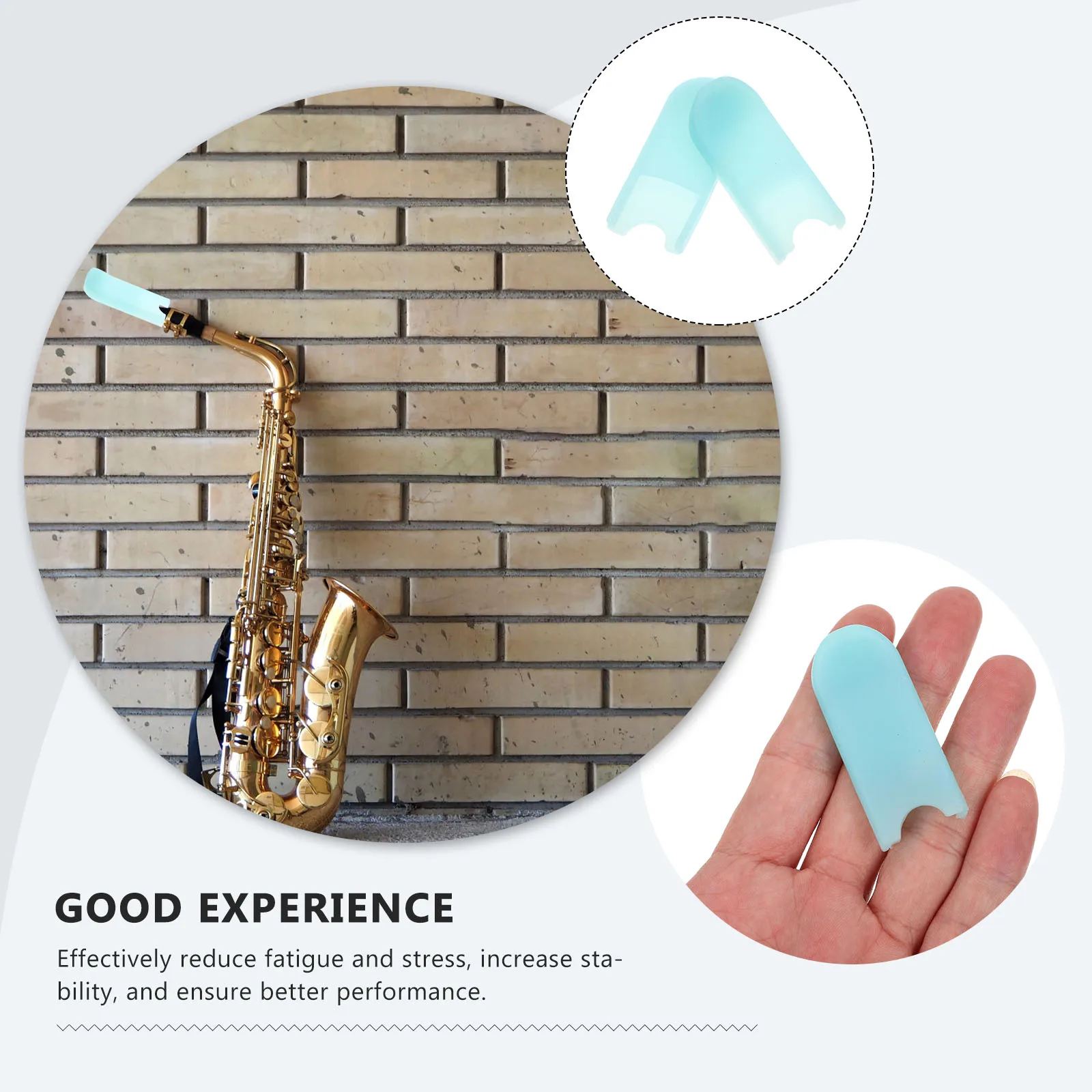 

2pcs Saxophone Thumb Rest Cover Comfortable Wear Resistant Silicone Material Easy Install Long Service Accessories Instrument