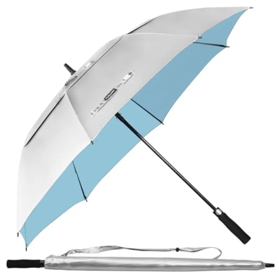 

54 UPF50+ Sun Umbrella UV Protection UV Umbrellas for Sun Protections Windproof Large Golf Umbrella Auto Open and Vented Double