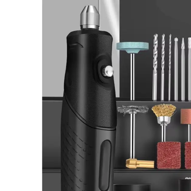 

Mini Electric Rotary Tool 16000 RPM With Non-Slip Handle For Jade Carving, Metal Sanding, Woodworking And Nail Care, Black 5.7in