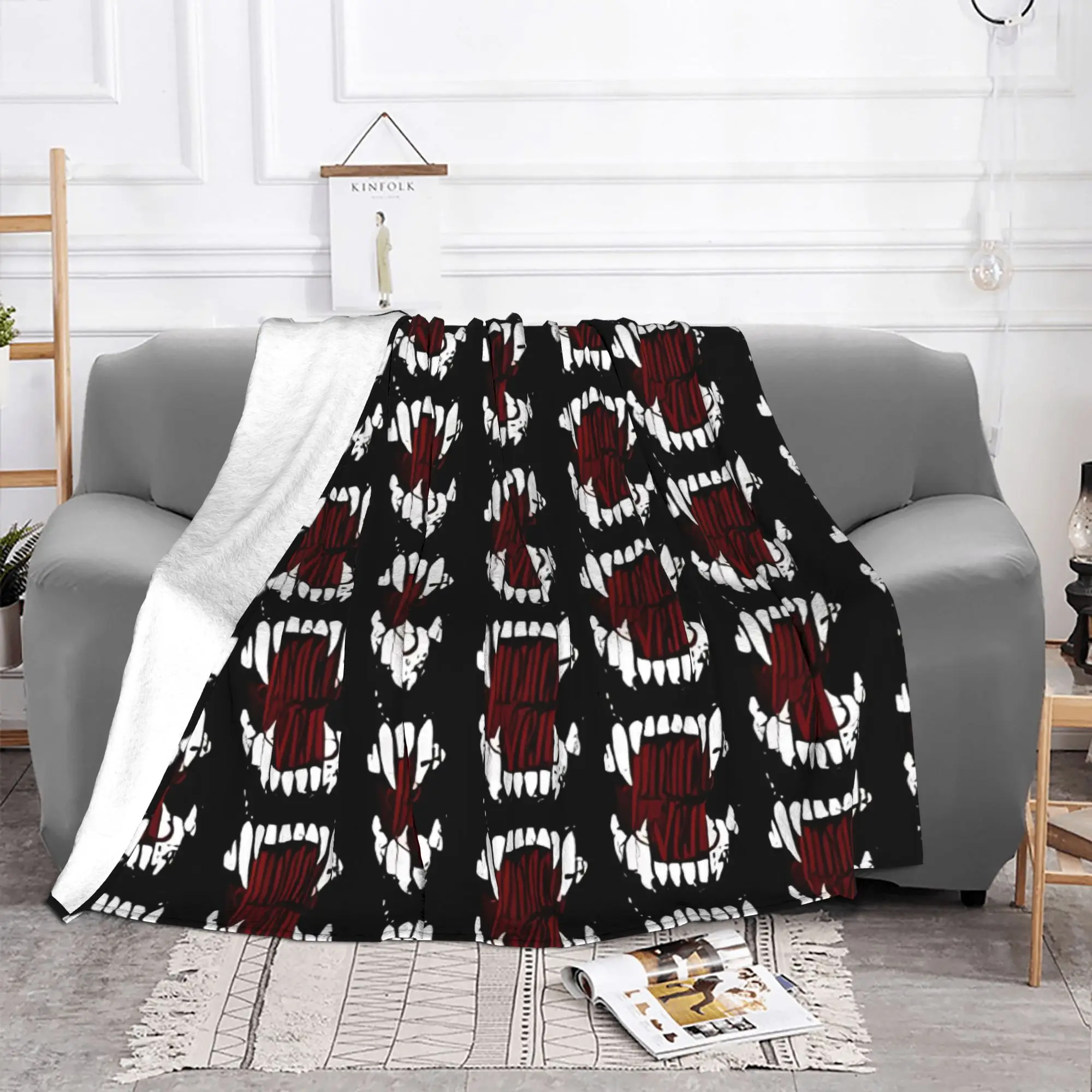 1PC home Cutecore Classic B-Black veil brides Blanket Super Cosy Plush Home Living Room Sofa halloween
