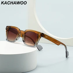 Kachawoo retro sunglasses for men brown green black square frame sun glasses women trend uv400 Summer shades unisex wholesale