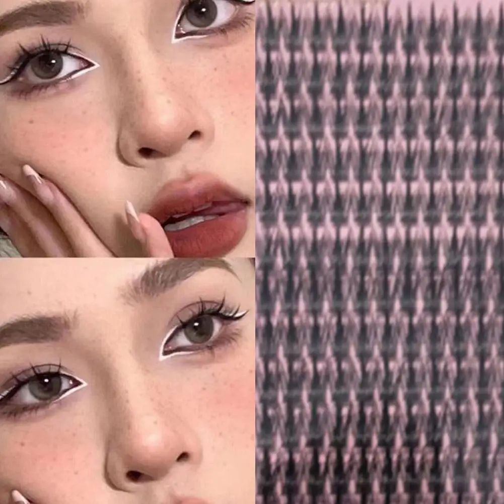 Juego de grupos de pestañas, Kit de extensión de pestañas DIY con unión de pestañas y pinzas para pestañas, herramienta de maquillaje de grupo de pestañas individuales