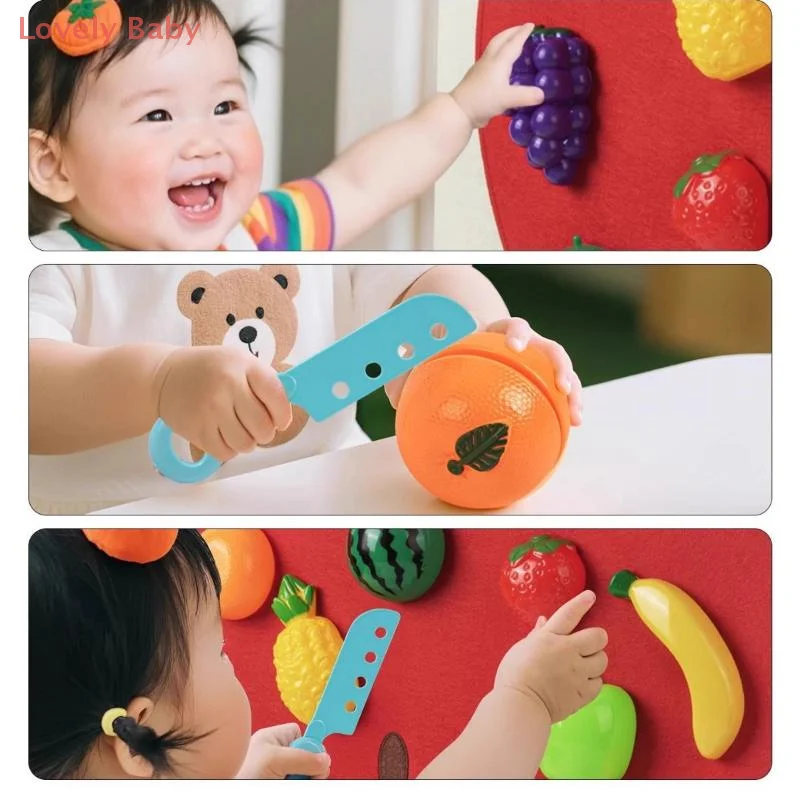 【BBS】1 Set Obst Rollenspiel Küchenspiele Baby Filzbrett Spielen Essen Spielzeug Wandaufkleber Feinmotorik Frühpädagogisches Spielzeug