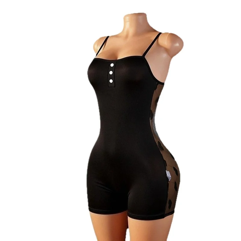 

Western Sexy Spice Girl Style Slim Fit Slimming Jumpsuit Shorts For Women Female Hot Caliente Seductive Sexy Sexy Erotic Set