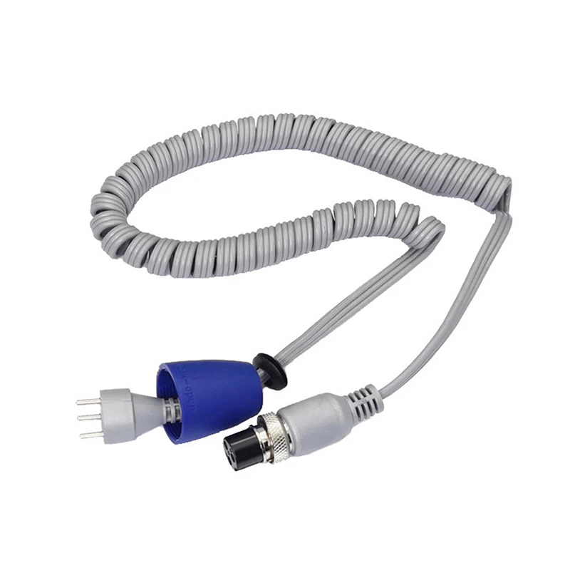 สายไฟเครื่องตะไบเล็บไฟฟ้าแบบสปริง 1 ชิ้น สีดำ-เทา 3 ขา 9 มม. 6 มม. สำหรับ Strong 210 204 90 105L 102L