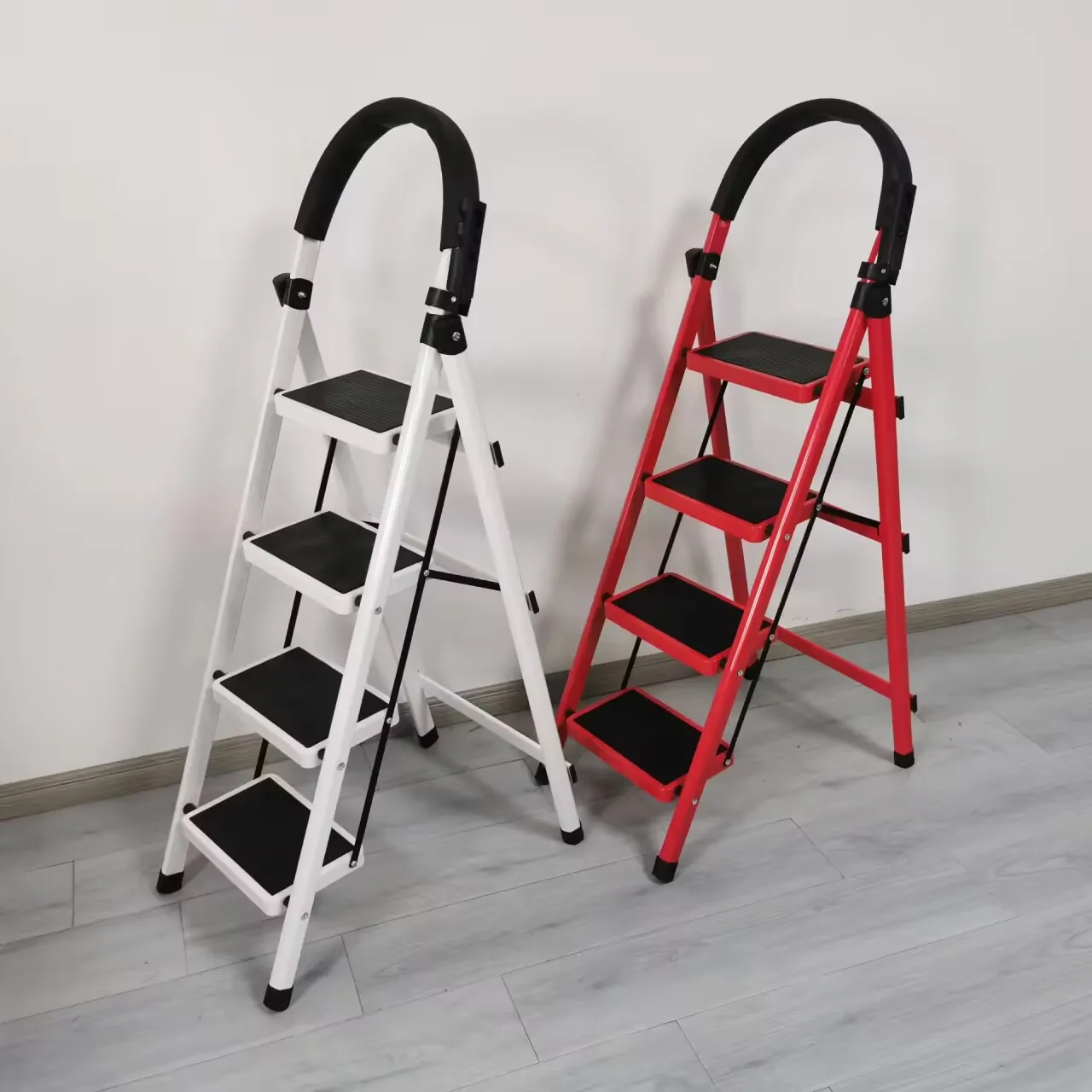 Multi functional folding zigzag ladder home climbing ladder storage rack flower rack thickened pedal portable pavilion staircase