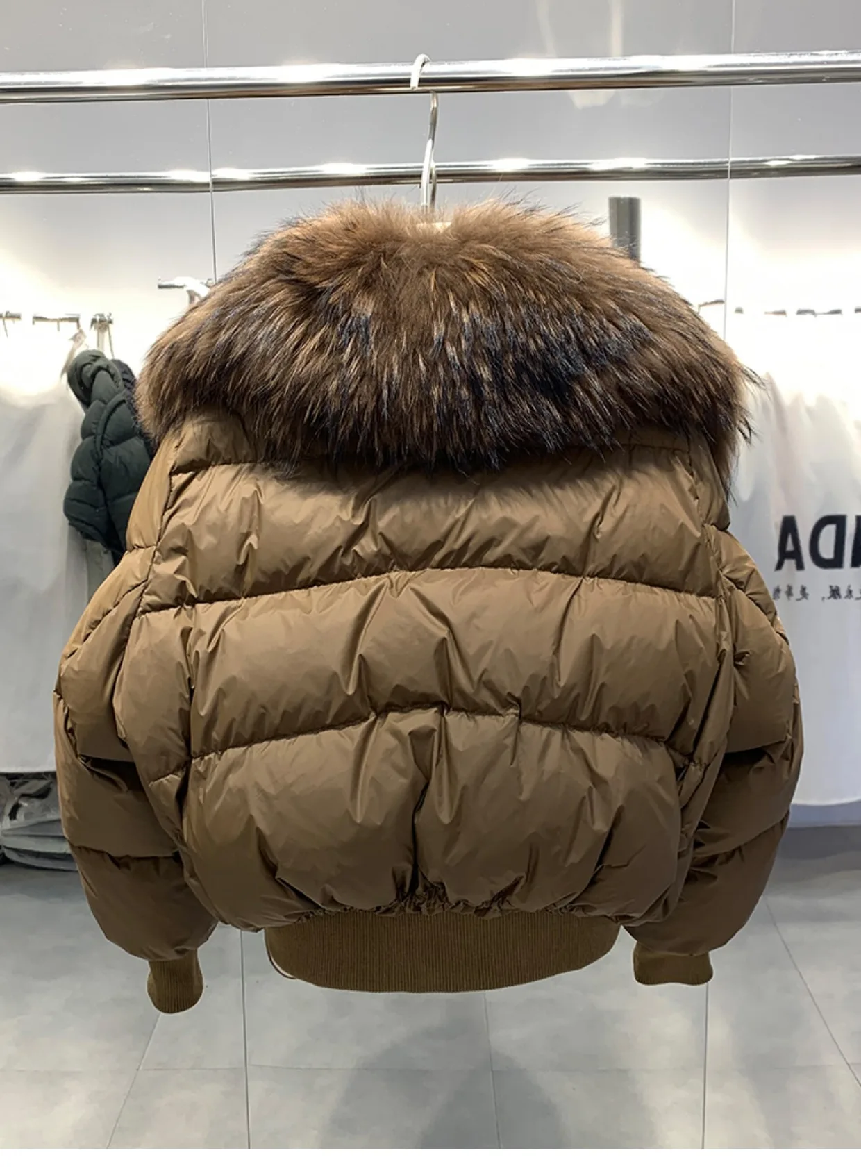 FURYOUME 2023 Winter 90% White Duck Down Jacket Women Thick Warm Parkas New Big Real Raccoon Fur Collar Female Outerwear Fashion