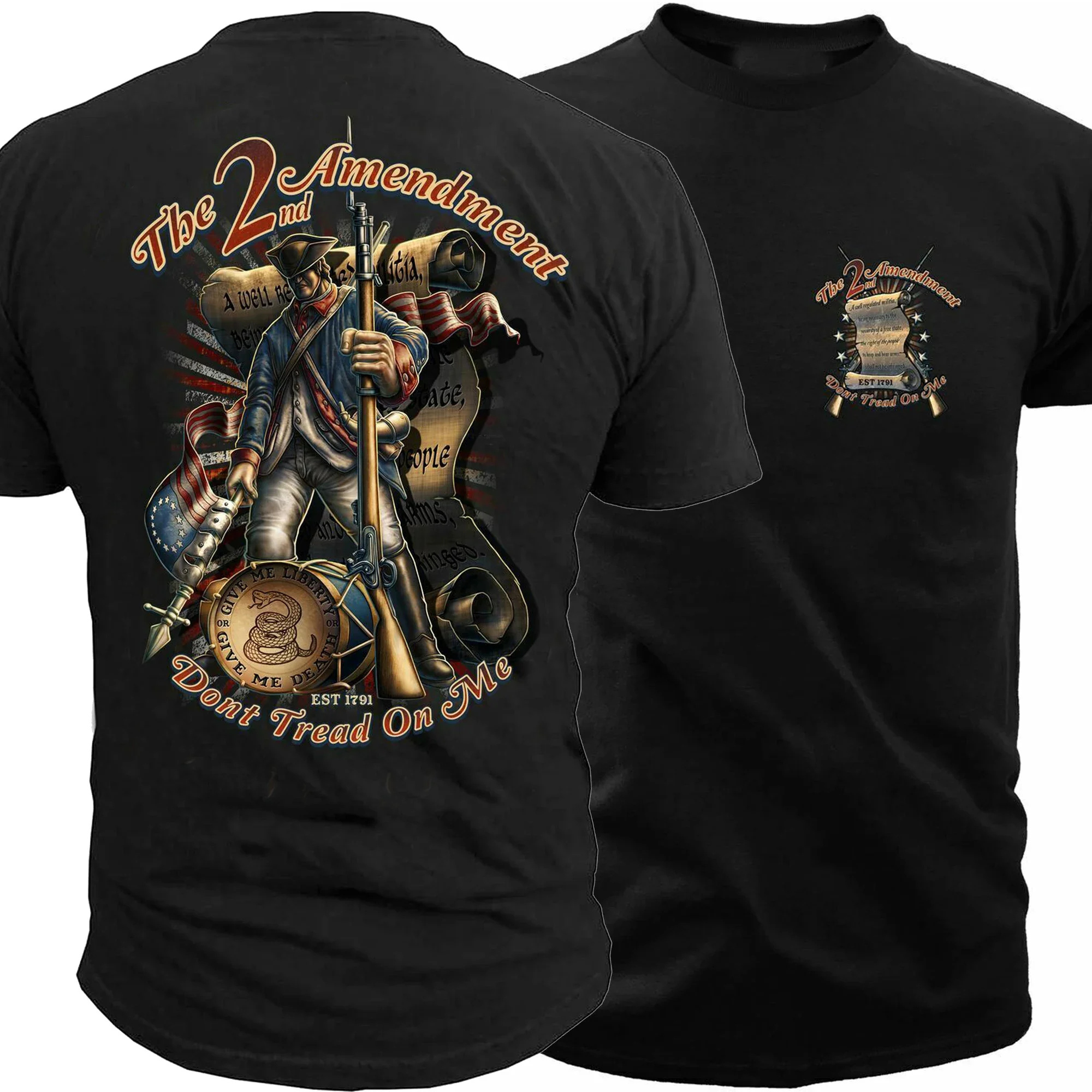 2nd Amendment - Right to Bear Arms - Dont Tread on Me T-Shirt. Summer Cotton Short Sleeve O-Neck Mens T Shirt New S-3XL