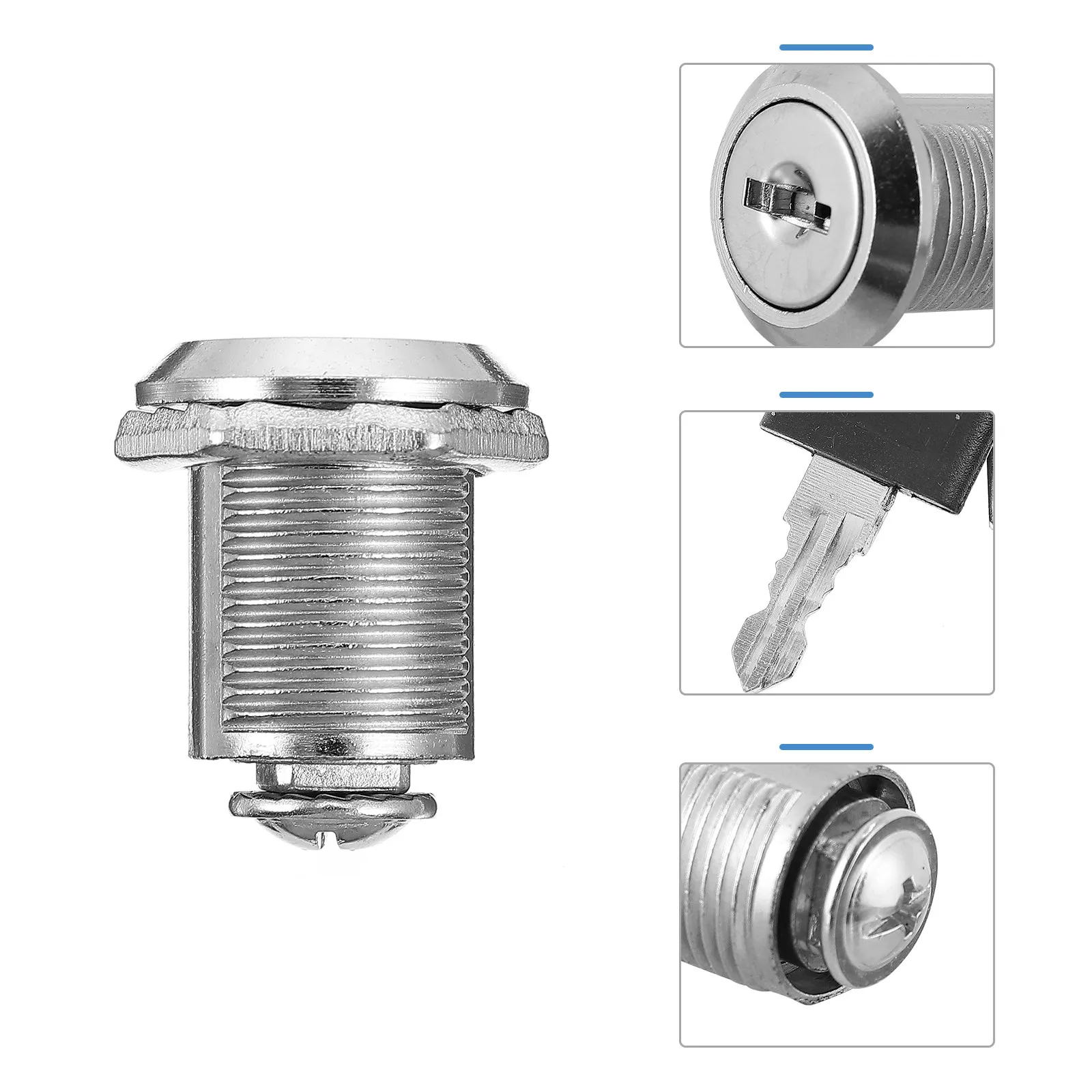 

5Pcs Heavy-Duty Zinc Alloy Mailbox Locks Letter Box Cabinet Drawer Cam Locks Thickened Rustproof Security Lock for Office School