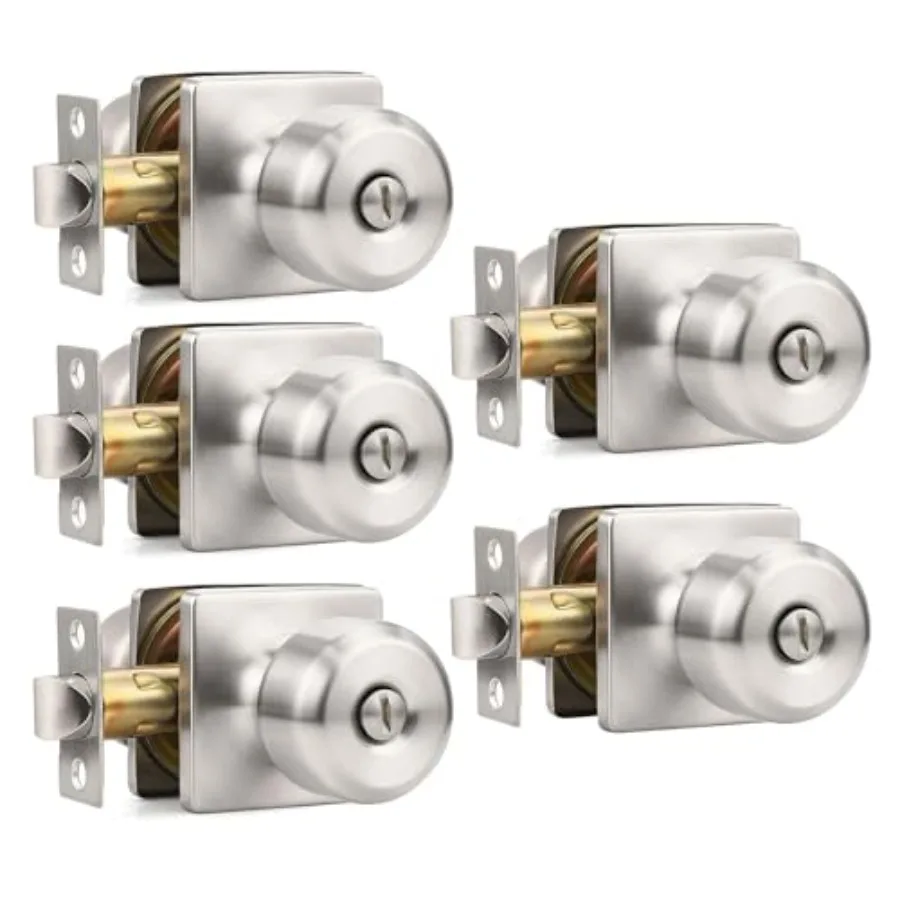 

Pack Door Knobs Interior, Door Knob Interior Door Knobs, Satin Nickel Door Knobs for Bedroom Bathroom, Keyless Interior Doorkno