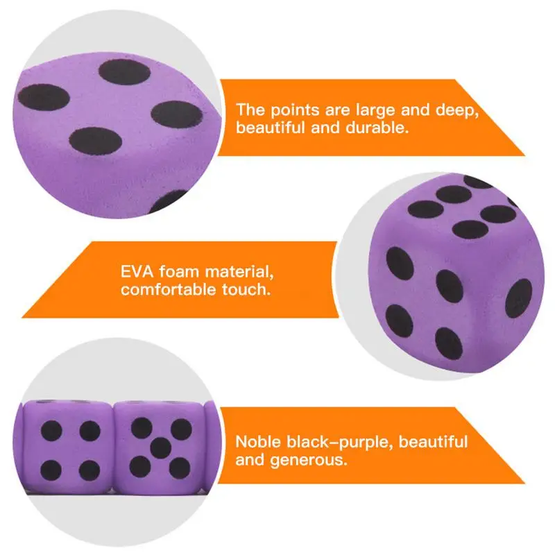 EVA Foam Dice for Board Game, 6 Lados, Brinquedos Educativos para Crianças, Festa Infantil, Especialidade, Espuma, 38mm, 1Pc