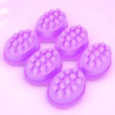 Oval Silicone Soap Mold for DIY Handmade Massage Bars Soap Making Craft Reusable Mold for Home Creative Projects and Family