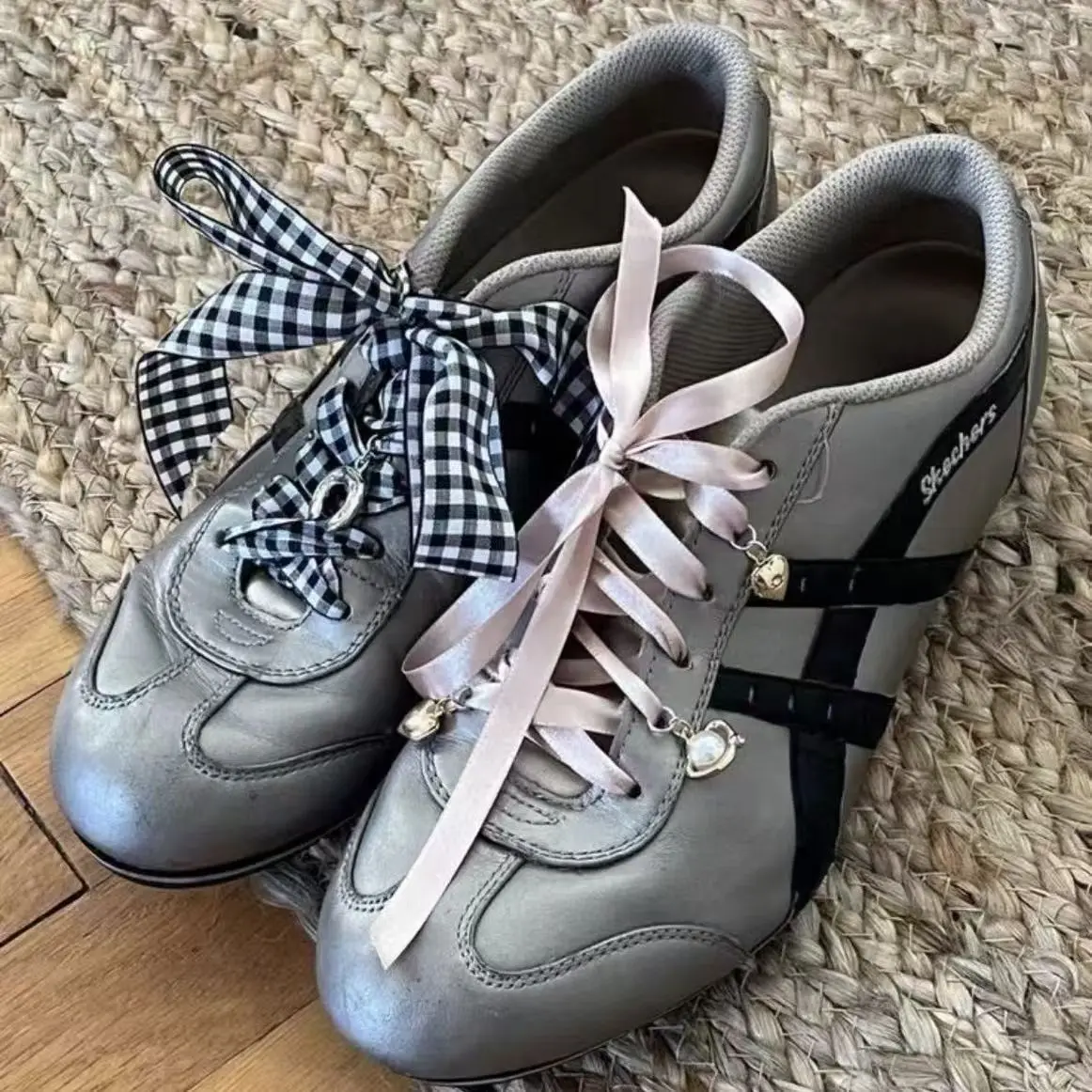 2.5 cm Width British Style Lattice Shoelaces Trendy Colorful Shoelaces Beauty DE Traning Shoes Casual Sports Leather Shoes Laces image 2