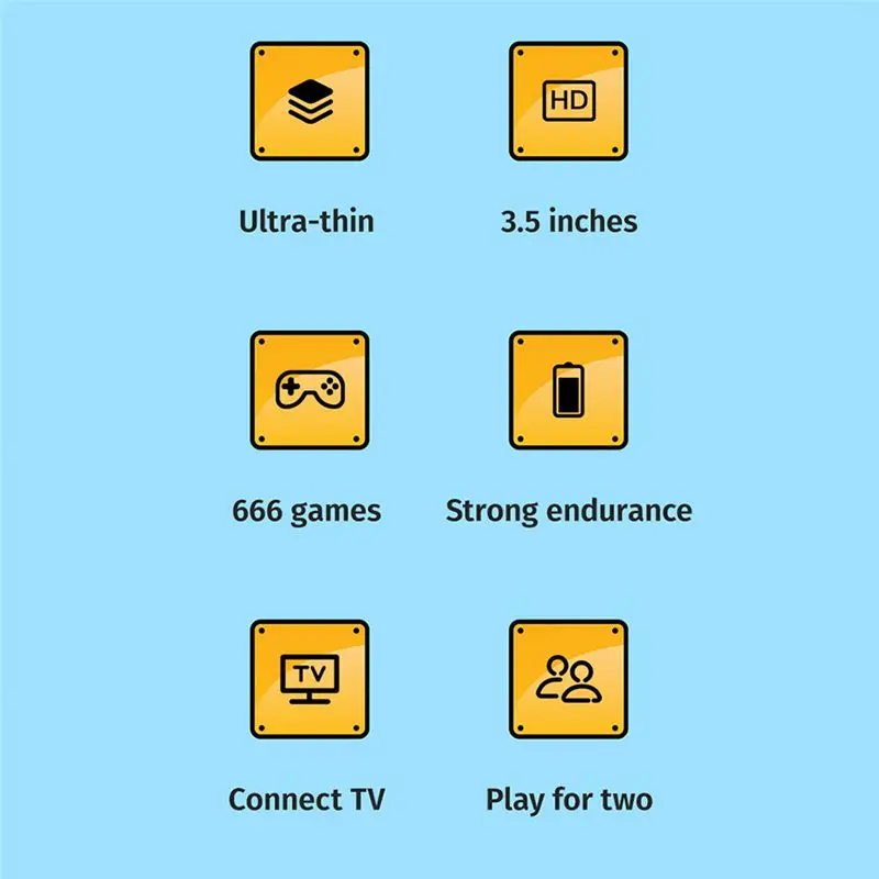 

AABFK G7 Ретро игровая консоль, встроенная игра 666, 3,5-дюймовый экран, AV-выход, карманный геймпад, портативный контроллер игровых плееров (B)