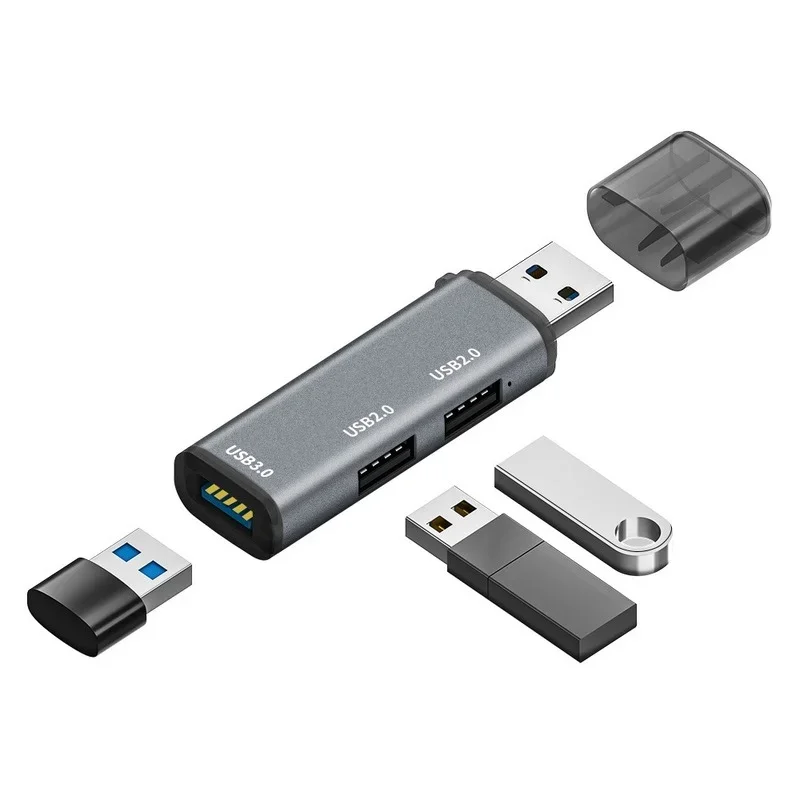 Novo portátil 3 em 1 usb 3.0 usb 2.0 divisor 3 portas hub multi-interface divisor para adaptador cabo de transmissão de dados adaptador