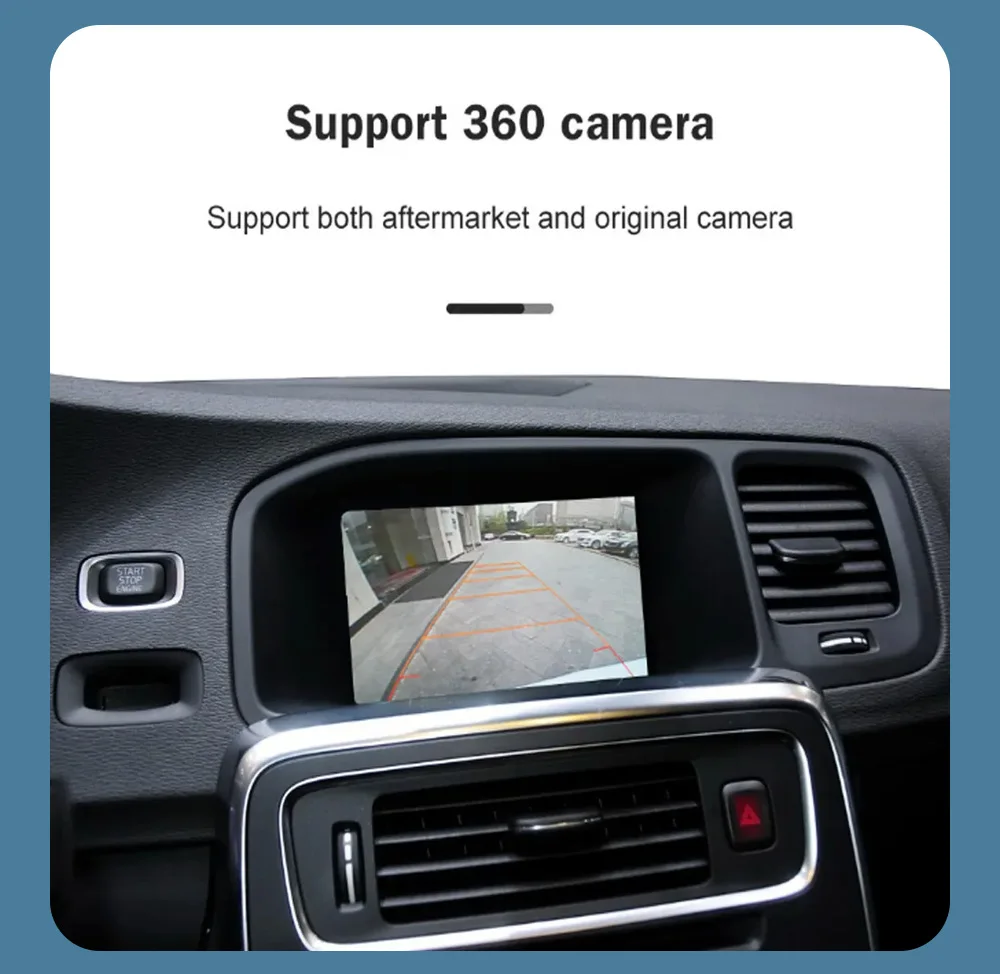 AUTOABC Neues kabelloses Carplay Android Auto Modul für Volvo S60 XC60 V60 V40 2015-2018 Mirror Cast AirPlay Unterstützung für Kameras – Detail 10