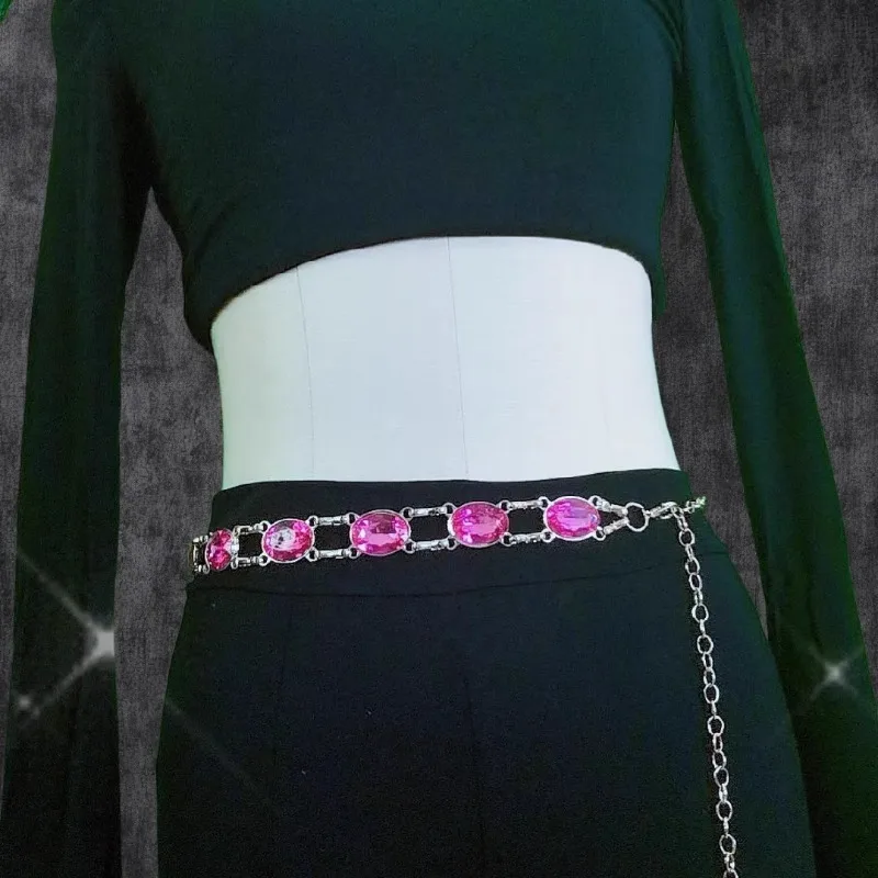 customized Belly Dance belt Colorful Diamond Waist Chain Skirt Waist Chain Versatile High End Oriental Dance Waist Accessories