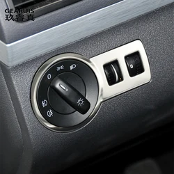 Car Styling For VW Volkswagen Touran 2011-2015 Headlight Switch Button Frame Decoration Cover Stickers Trim Interior Accessories