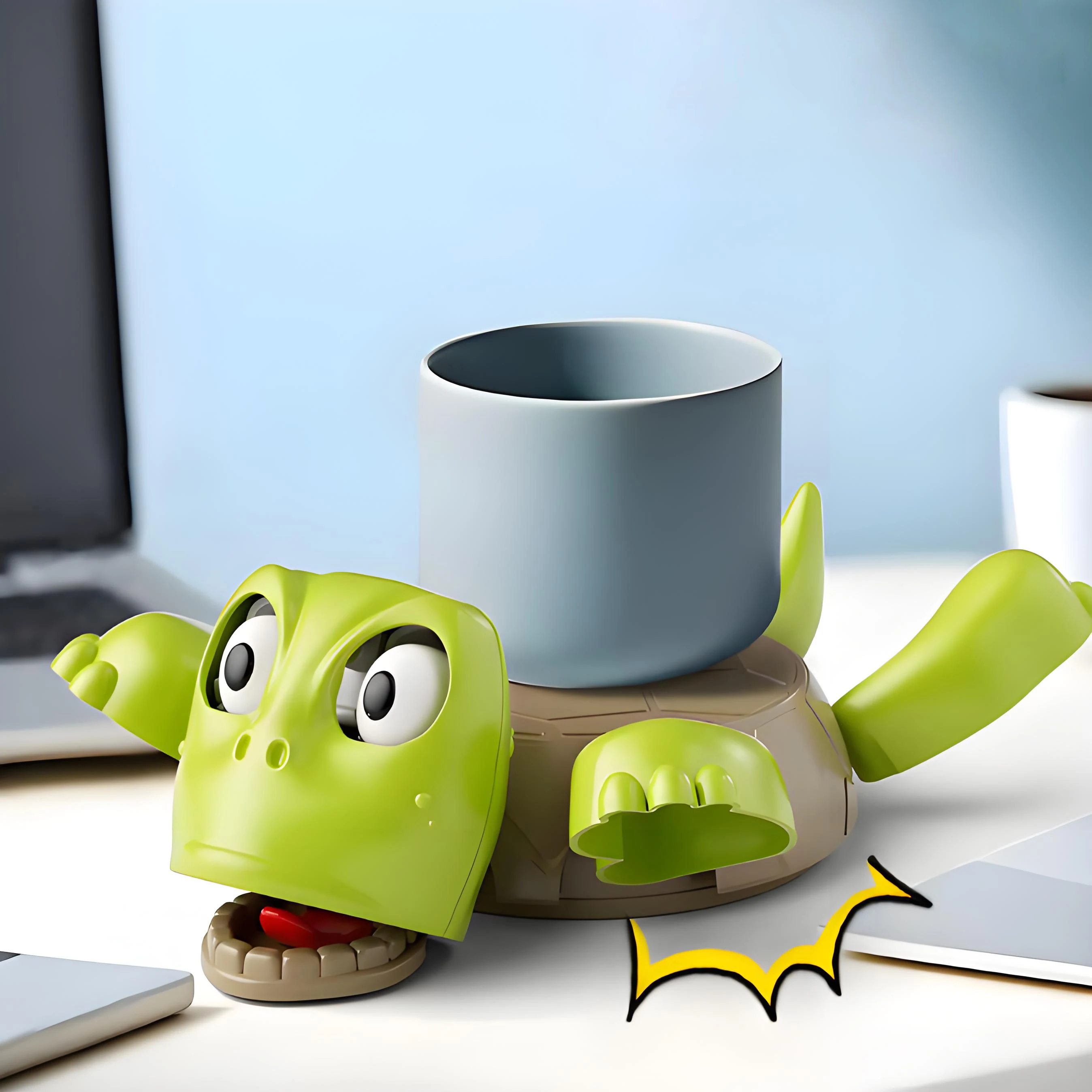 3D Printing Turtle Coaster with Sound Panicked Turtle Creative Coaster Drinks Mug Tableware Decor Home Desktop Decoration