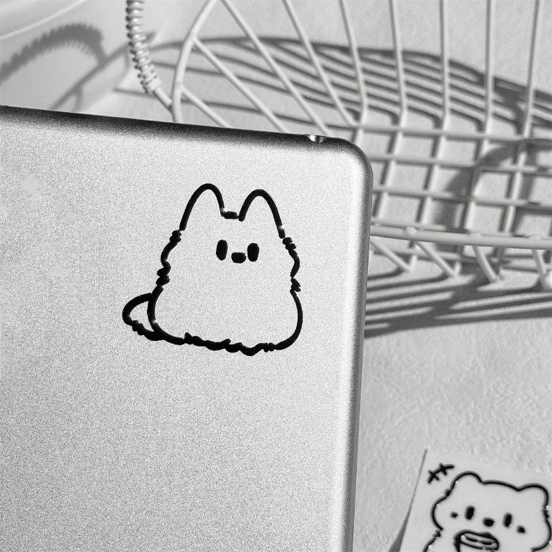 2pcs New 3D Metal Sticker Waterproof Paster Kittens Totoro Design for Phone Laptop Tablet Earphone Decoration Creative Art