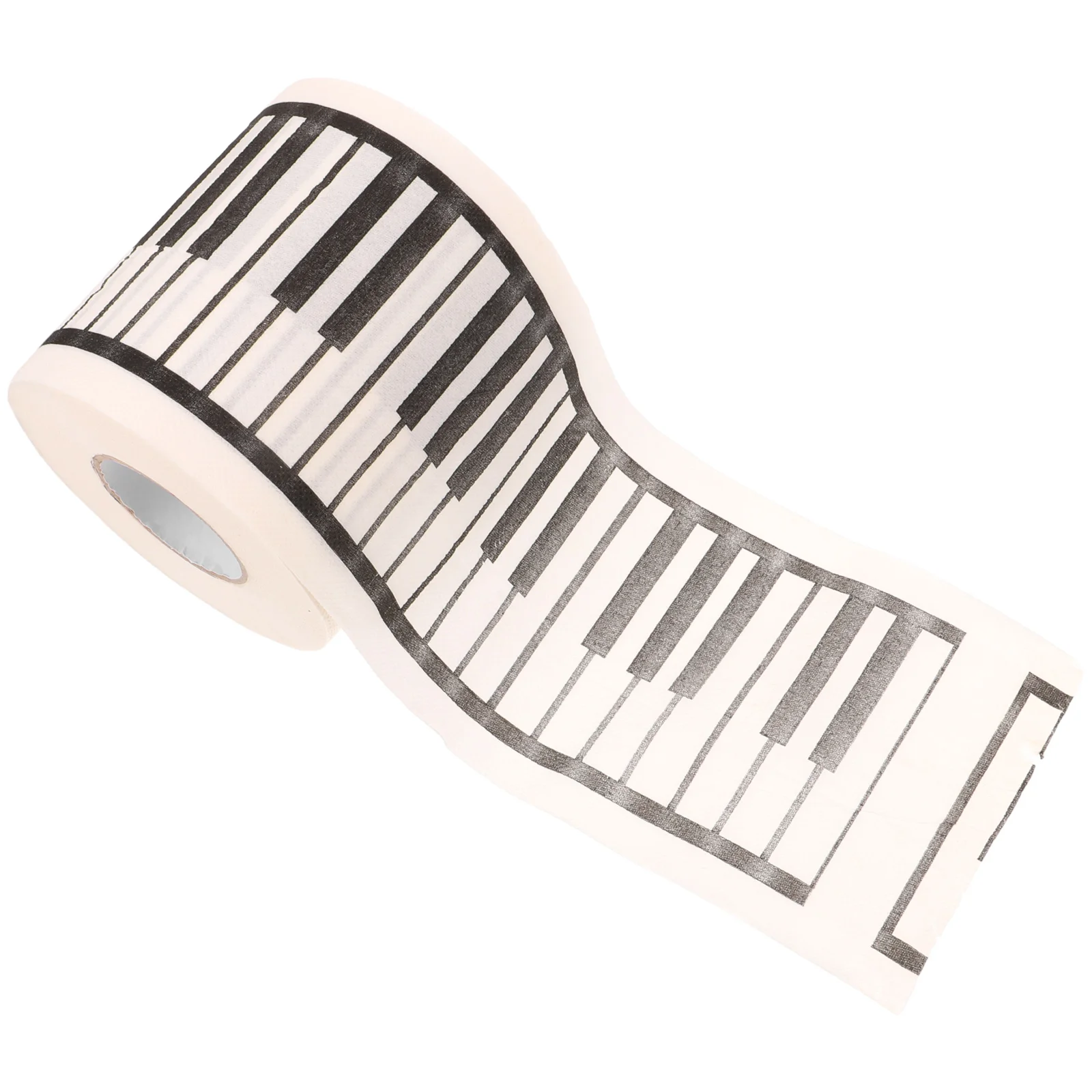 1 rollo de papel higiénico, rollo de papel impreso, servilleta decorativa con impresión de Piano, papel higiénico para baño