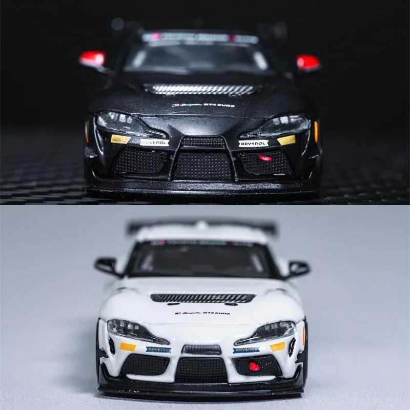 Rhino Model RM 1:64 GR Supra GT4 EVO2 White/Black Alloy Vehicle Collectible Car Model