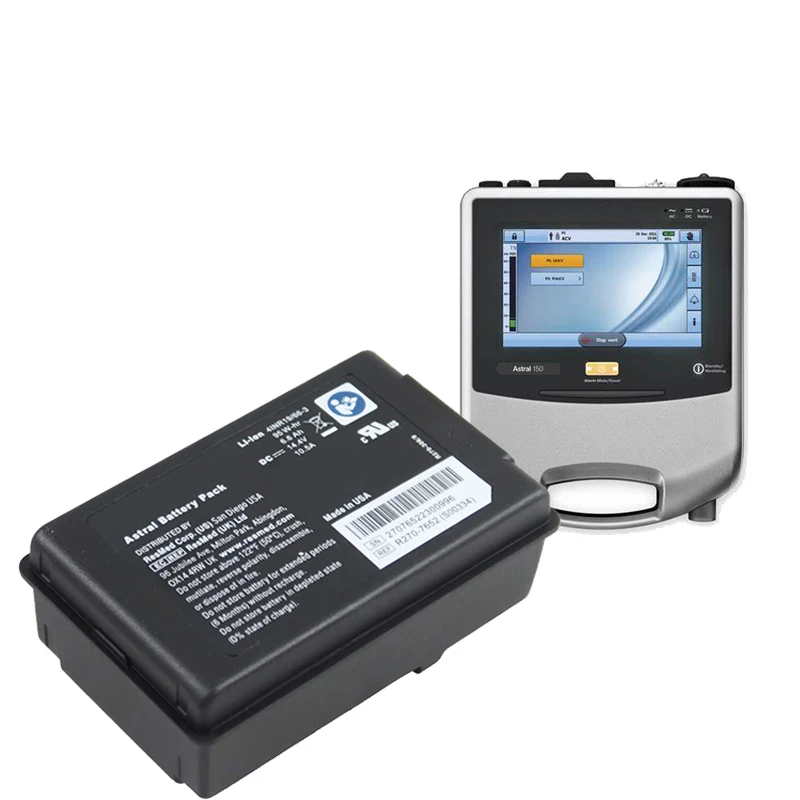 Lithium Ion 14.4V 6600mAh Replacement R270-366/1 R270-7417 Li-ion M edical Battery for As tral 150 Ven tilator Ultr alife