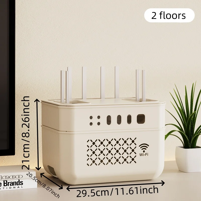 New 4-layer WiFi Plug Protection Box Detachable Multi-layer Storage Box Storage Rack Suitable For Living Room And Bedroom Storag