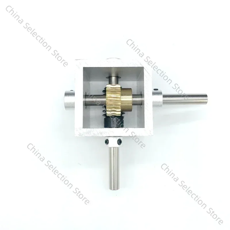 Worm Gear Reduction Gearbox 6/8MM Shaft 20T Gear 90 Degree Right Angle Corner Device Reduction Ratio 1:10 1:20