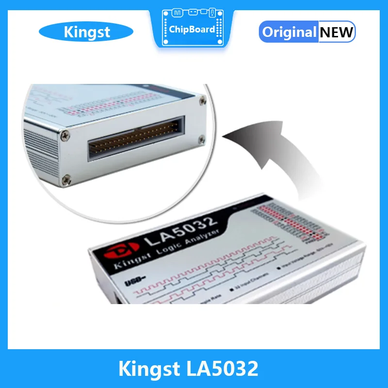 Kingst LA5032 USB Logic Analyzer 500M max sample rate,32 Channels,10B samples, MCU,ARM,FPGA debug tool, English software