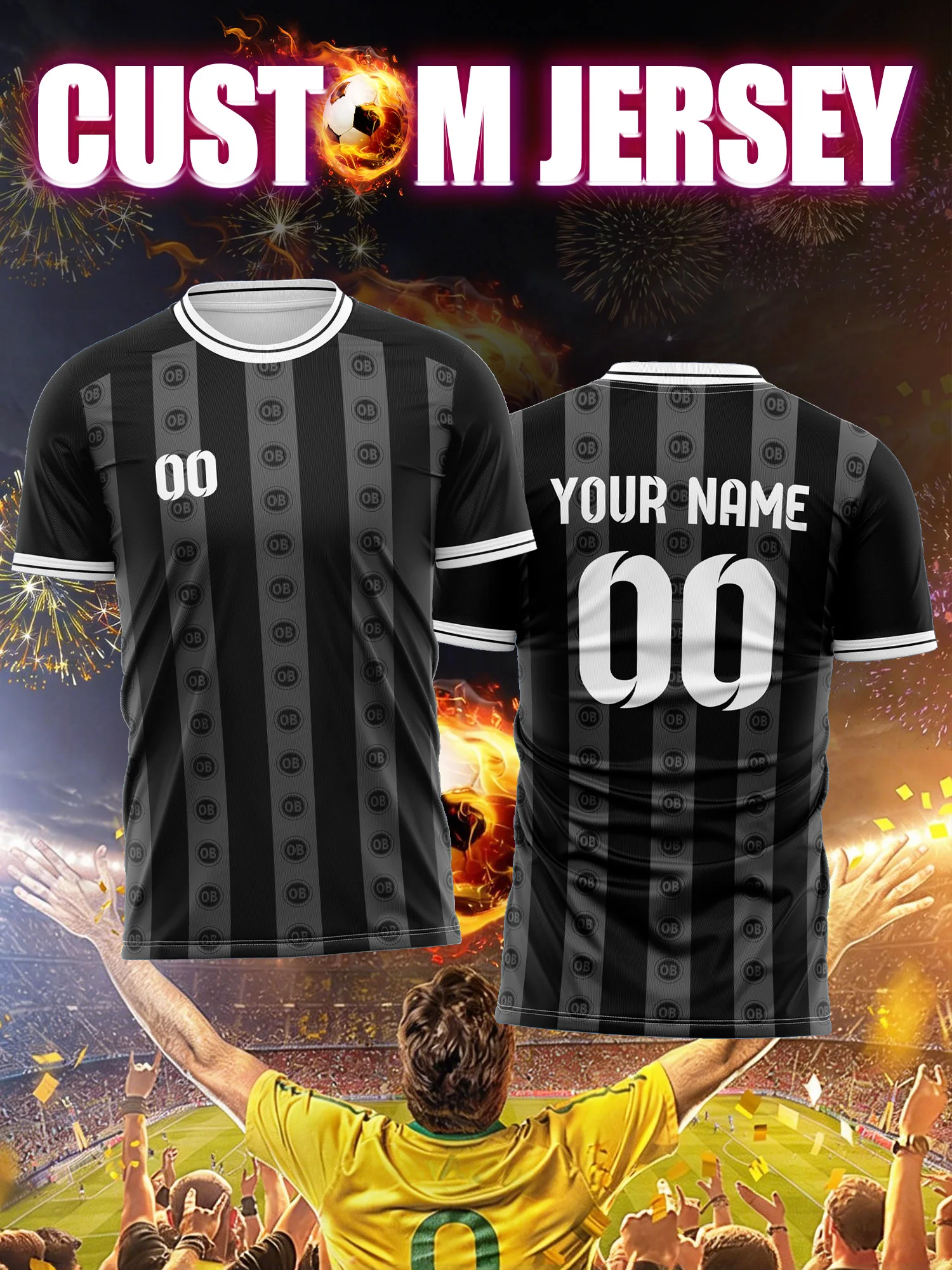 

Футбольная майка с индивидуальным изображением, номером и именем, забавная персонализированная одежда для футбольных фанатов, для любителей.