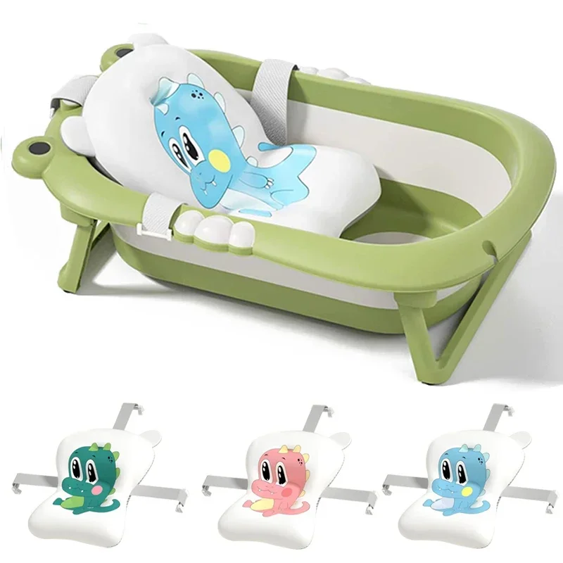 Baby Shower Bath Tub Pad Non-Slip Bathtub Mat Newborn Safety Security Bath Support Cushion Animal Soft Pillow Care Accessories