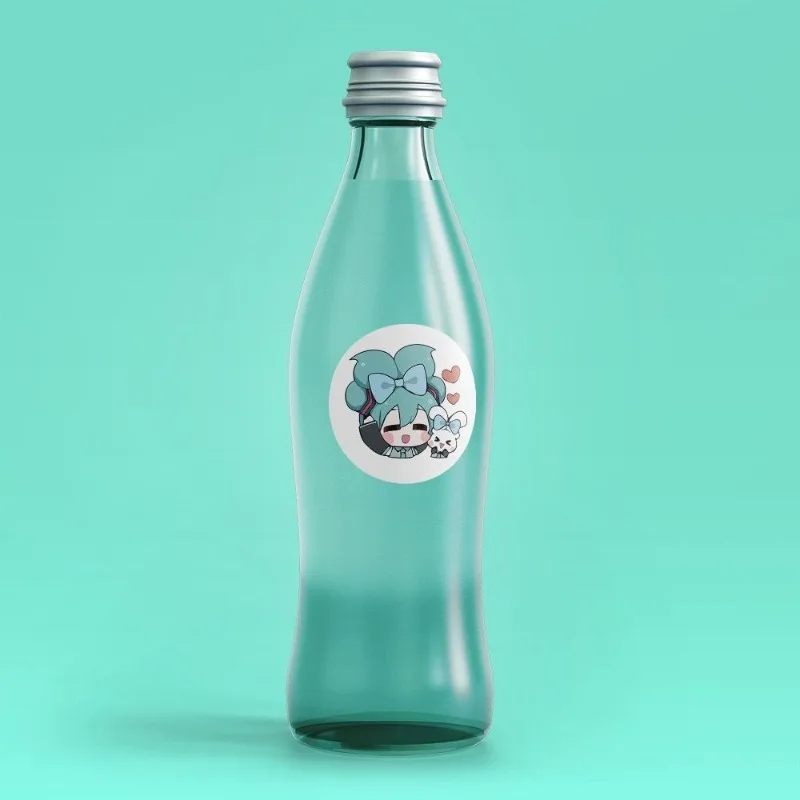 Ins Aesthetic Cute Hatsune Miku Stickers, Cartoon Decorative Sealing Stickers for Journal, Water Bottle, Luggage and Desktop view 4