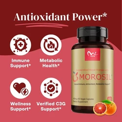 Morosil Supplement - Male and Female Metabolism, Health Support - Moro Orange Extract - Non GMO, Gluten Free, Vegetarian