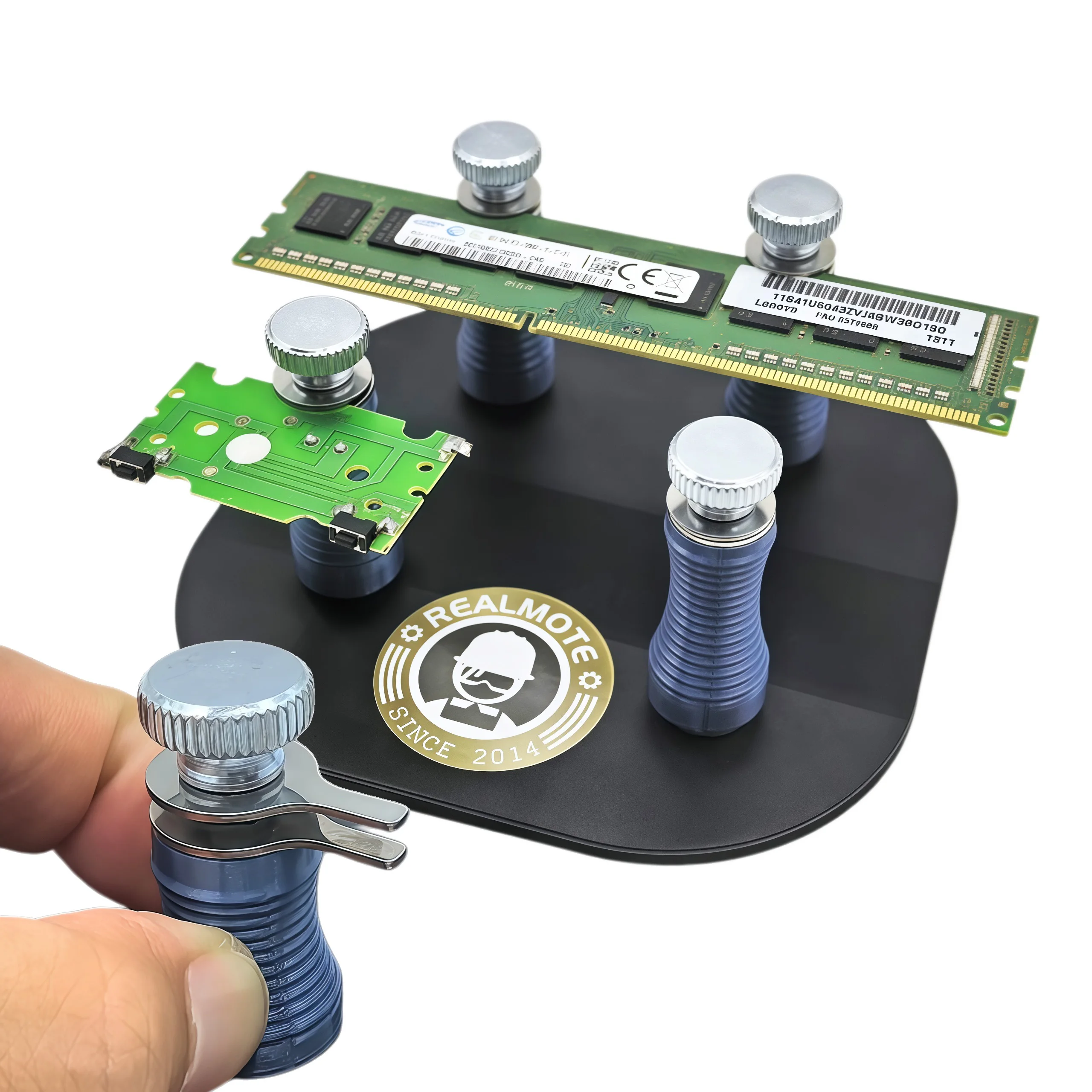 Phone Motherboard Repair Tool Magnetic PCB Holder Spring Loaded Bits Carbon Pillar Press Soldering Clamps Iron Base