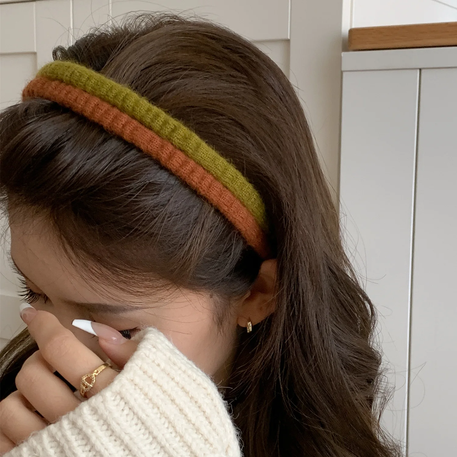 

Wool Knitted Headbands Hairbands Women Girls Simple Hair Bands Winter Scrunchies Hair Hoops Bezels Sweet Hair Accessories Fashio