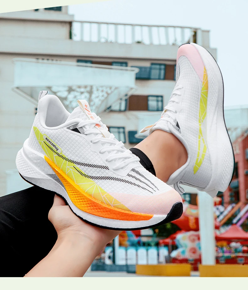 Herren-Laufschuhe mit Carbonplatte, Marathon-Sportschuhe, atmungsaktiv, leicht, bequeme Damen-Sportschuhe, ideal zum Gehen, für Reisen und Freizeitaktivitäten. – Detail 30