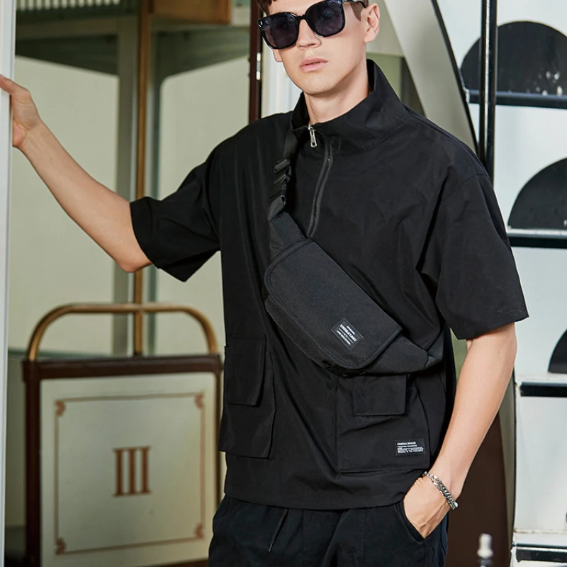 

High Quality Oxford Cloth Chest Bag Waterproof Men's Waist Pack Casual Outdoor Sports Crossbody Bag Fashion Riding Phone Bags
